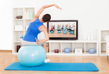 Female With Fitness Ball