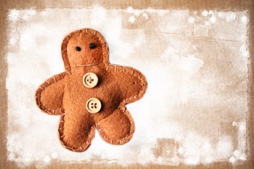Gingerbread man Christmas background