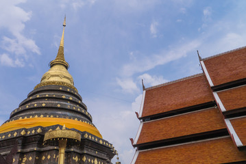 Pagoda at Prathat  lampang Luang Temple in Lampang Province, Tha