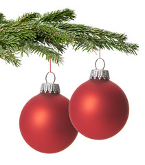 Weihnachtskugeln rot
