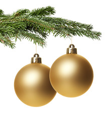 Weihnachtskugeln gold