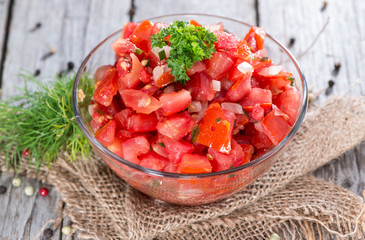 Portion of Tomatoe Salad