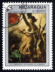 Postage stamp Nicaragua 1989 Liberty Guiding the People