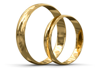 Gold rings (clipping path included)