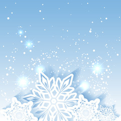 Fototapeta na wymiar Sparkling Christmas Star Snowflake Background