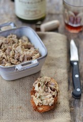 homemade pate with toast bread