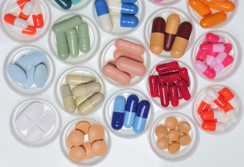 assortment of pills and capsules