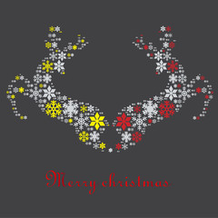 Christmas ornaments made from snowflakes vector illustration