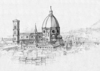 Sketch of the Florence Cathedral