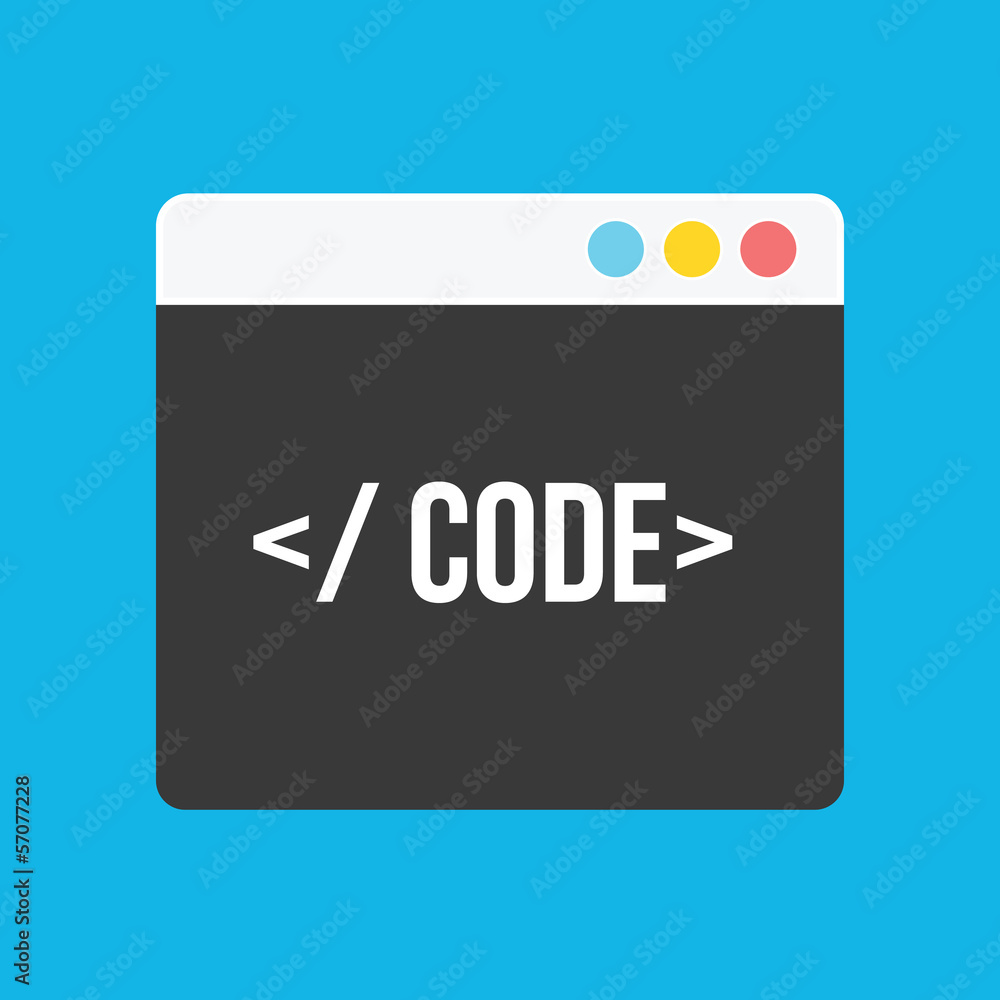 Poster vector code editor icon
