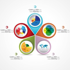 Infographics options banner. Vector design.