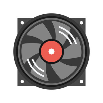 computer fan gray black red clip art preview