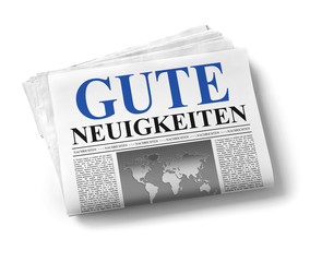 Zeitung mit guten Nachrichten