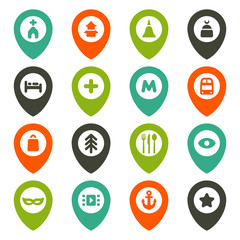 Map icon set