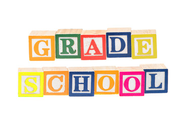 Baby blocks spelling grade school