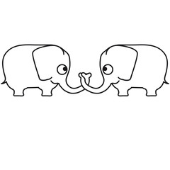 2 Elephants Love Couple
