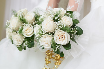 beautiful bridal bouquet at a wedding party