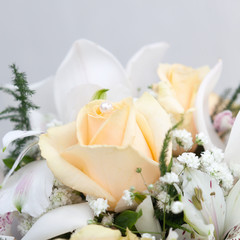 beautiful bridal bouquet at a wedding party