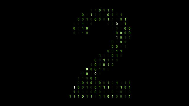 Binary code screen matrix style