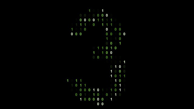 Binary code screen matrix style
