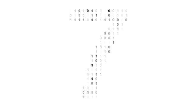 Binary code screen matrix style