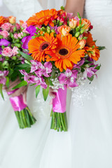 beautiful bridal bouquet at a wedding party