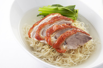 Noodle soup with Chinese roasted duck