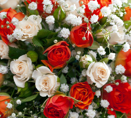 beautiful bridal bouquet at a wedding party