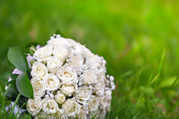 Obraz na płótnie Canvas beautiful bridal bouquet at a wedding party