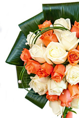 beautiful bridal bouquet at a wedding party,bunch of flowers. 