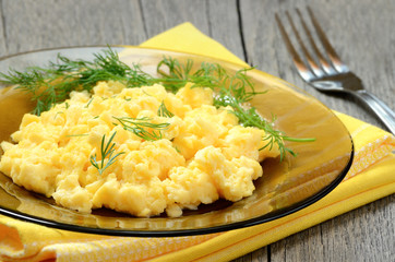 Omelet with dill