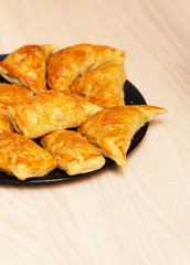 Patties stuffed with meat in the plate