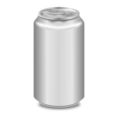 White Metallic Clear Can