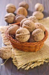 walnuts in basket