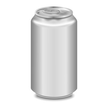 White Metallic Clear Can
