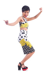 Japanese woman isolated on the white