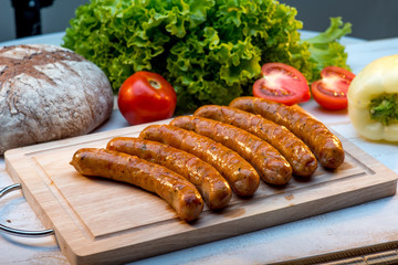grilled sausages