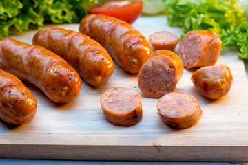 grilled sausages
