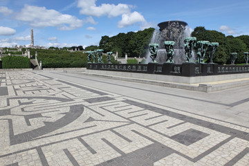 Obraz premium Statues in Vigeland park in Oslo, Norway
