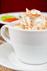 Deliicous coffee closeup