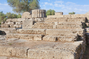 Olympia Greece stone steps to temple