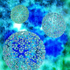 Obraz na płótnie Canvas Molecule - 3D Rendering