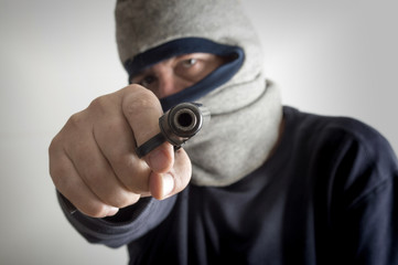 Armed robbery - obrazy, fototapety, plakaty