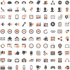Orange Grey Webicons - Social Media Communicationicon