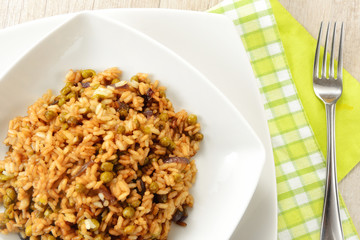 Risotto soia e piselli