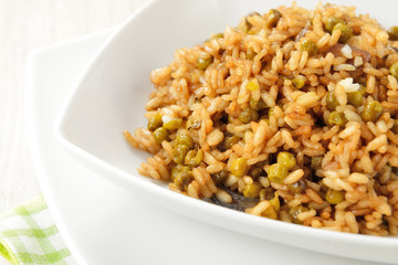 Risotto soia e piselli