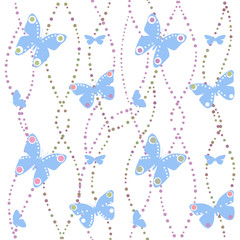 Seamless pattern with butterfly