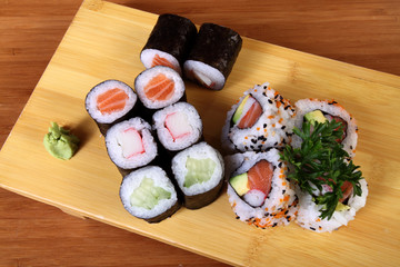 sushi on plate