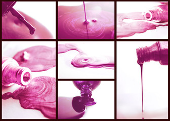 purple makeup collage