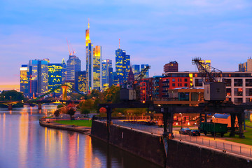 Frankfurt, Blick von der Deutschherrnbrücke (2013)